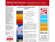 Tablet Screenshot of editoradegravura.com.br